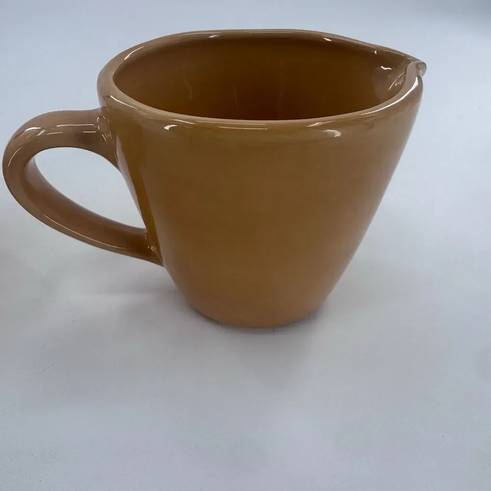 Pottery Barn Sausalito Amber Creamer & Sugar Bowl with Lid & Spoon Fast Shipping